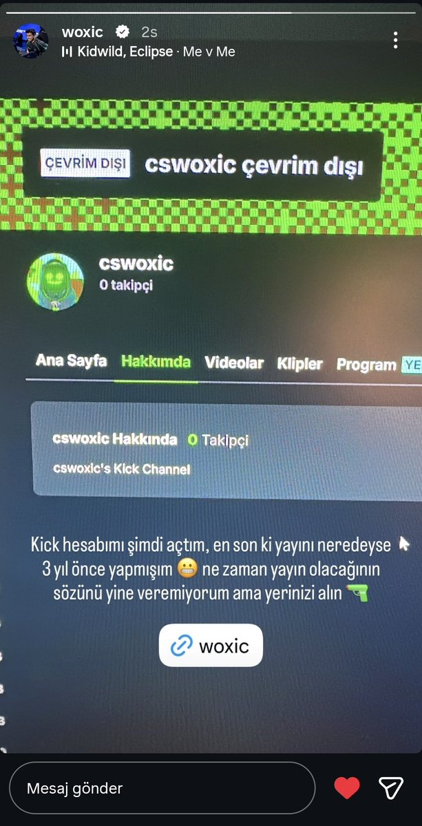 turkcstoplulugu's tweet photo. Woxic, Kick'te yayın için hesap açtığını duyurdu.

💢 Yayın tarihi belli değil https://t.co/w6koiGrQWi