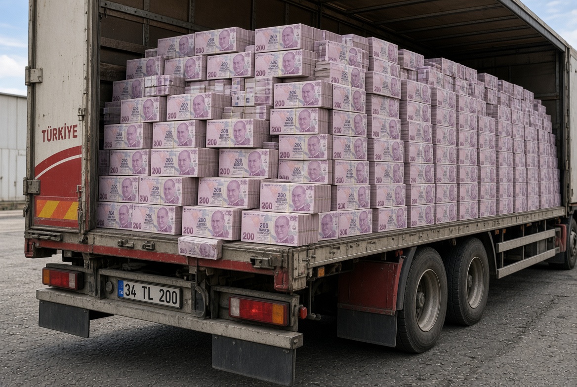 volkan_giritli's tweet photo. 🅾️Fon skandalı ile istifa eden Ak Partili Fatma Betül Sayan Kaya ve kocası 5 ayda toplam 2 milyar TL kazanç elde etti.

2 Milyar TL'yi 200'lük banknotlar halinde toplam 10 milyon adet banknot eder.

Bu banknotların toplam ağırlığı 11.300 kilogram (11.3 ton) yapar. Hacim olarak çok yer kaplayacağından taşımak için büyükçe bir kamyon gerekir.
#ARTIKYETER #fonmağdurları #tera #pusula #istifa #yeterartık #ozatd #dstkf #cumartesi