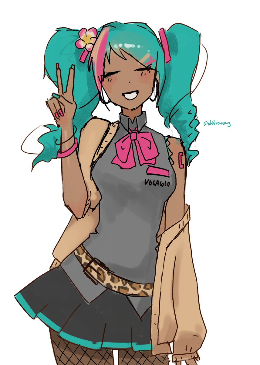 hlebrazowy's tweet photo. gyaru miku design https://t.co/qarOtZWBGU