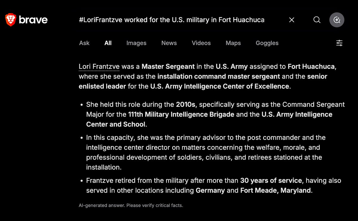ArtifactTerra's tweet photo. @ElleRen7 In a Brave A.I. search, today, I started with Lori Frantzve and then added in EMPs.
It turns out that Fort Huachuca is directly in the center of this line of research.
Thank goodness @RealCandaceO has been on top the #FortHuachuca connection since early on.
#PerspicaciousPreggo https://t.co/EmlYMt4Xiq