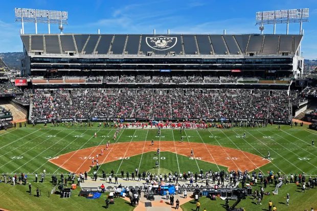 adampatrickNFL's tweet photo. People freaking out about the field in Brazil and forgetting that the NFL had the Raiders playing on a field with a baseball diamond on it until 2019

Let’s not act like the league all of a sudden actually cares about the playing surface https://t.co/7p7a1P6DsG