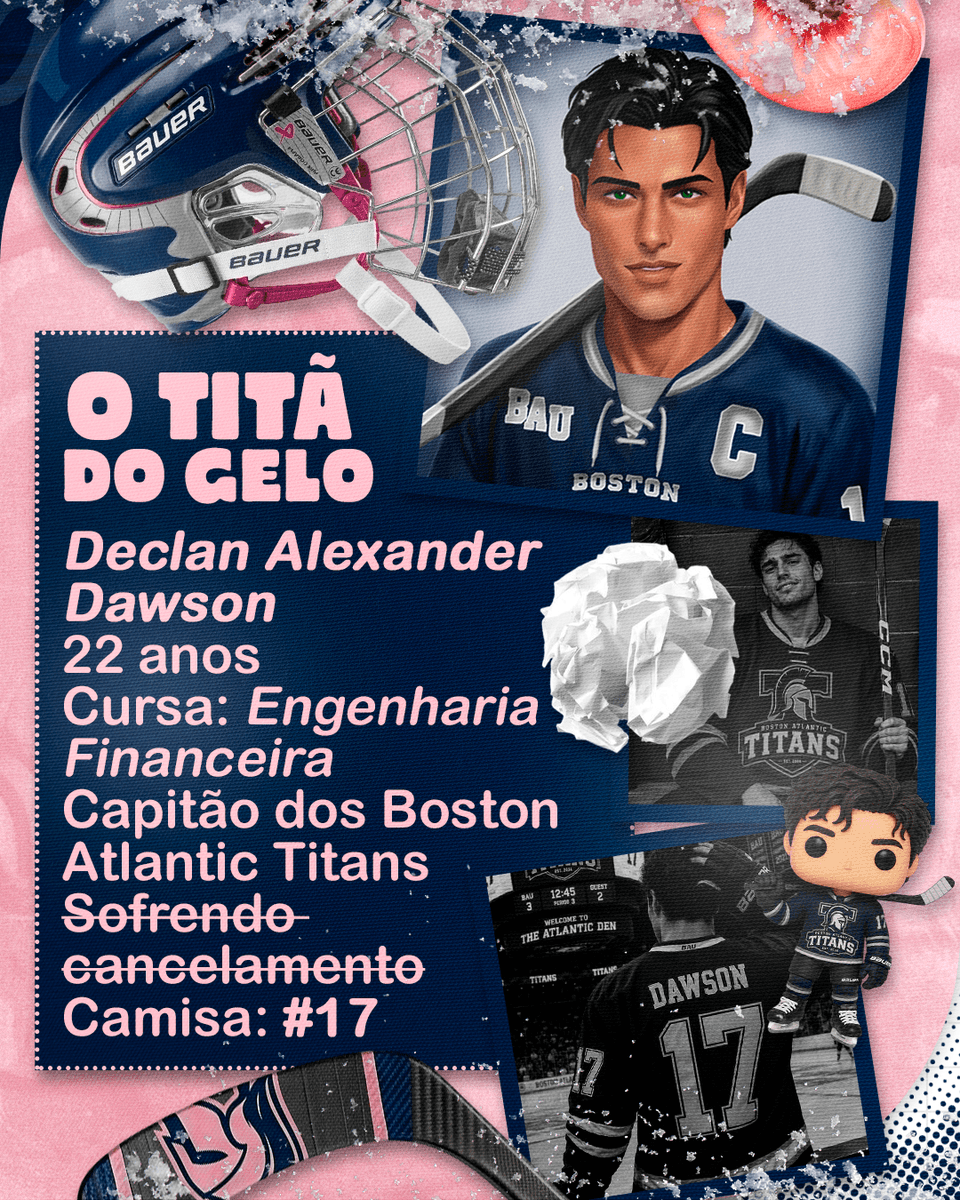 gaiaduvall's tweet photo. Hora de conhecer o nosso Titã do Gelo!
Declan Dawson, capitão dos Boston Atlantic Titans, e uma das maiores promessas do hóquei universitário. Dentro do gelo, ele sabe exatamente o que está fazendo. Fora dele… bom, parece que as coisas não estão tão sob controle assim. https://t.co/BqCmjtWe1Z