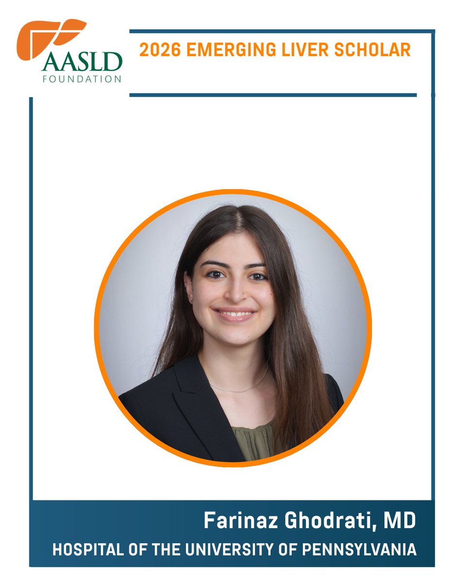 AASLDFoundation's tweet photo. 🎉 Join us in congratulating Fatima Elmustafa, MD @FatimaElmus; Leith Ghani, DO @LeithGhani; Farinaz Ghodrati, MD; and Prajwal Gowda, MD, recipients of the #EmergingLiverScholar Award! 👏

Learn more about this year’s award recipients: https://t.co/aUVuXkp7Ns https://t.co/XGcT7un6X5