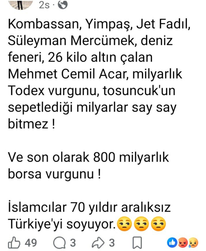 pirili7777's tweet photo. Bunlar  devede kulak..
TRİLYONLARCA  LİRA MİLYAR DOLARLAR ÇALDILAR  DOLANDIRDILAR 
HEPSİ TÜRK HALKININ PARASIYDI.. 
SON BORSA VURGUNUNDAN KAÇAMAYACAKLAR 
ÜSTÜNÜ KAPATAMAYACAKLAR 
EN ÜSTLERE ULAŞACAK 
SERVETLERİNE  EL KONACAK 
 AKP üstü bir kuvvet düğmeye bastı.
Avlanacaklar.. https://t.co/cX9Irnyt32