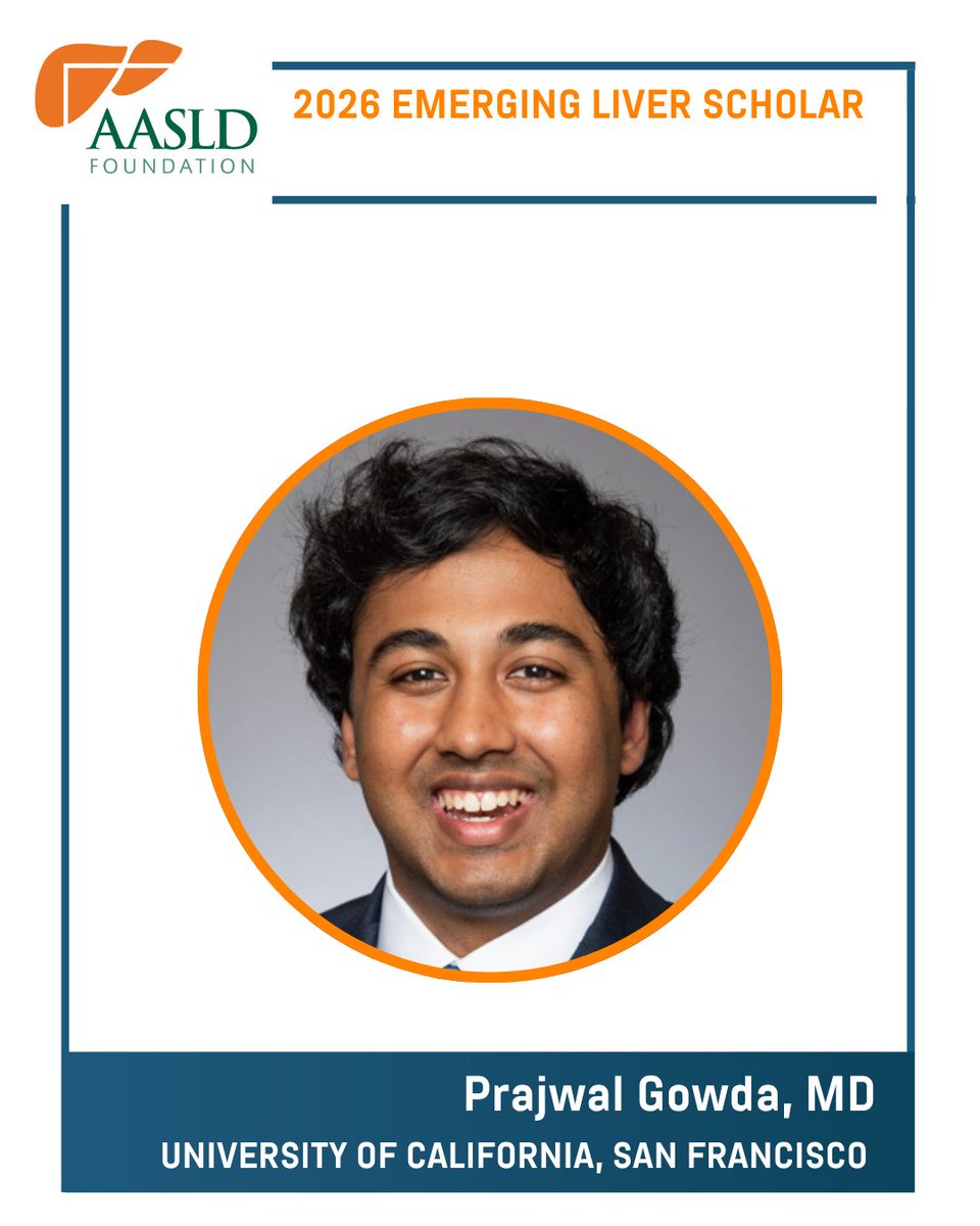 AASLDFoundation's tweet photo. 🎉 Join us in congratulating Fatima Elmustafa, MD @FatimaElmus; Leith Ghani, DO @LeithGhani; Farinaz Ghodrati, MD; and Prajwal Gowda, MD, recipients of the #EmergingLiverScholar Award! 👏

Learn more about this year’s award recipients: https://t.co/aUVuXkp7Ns https://t.co/XGcT7un6X5