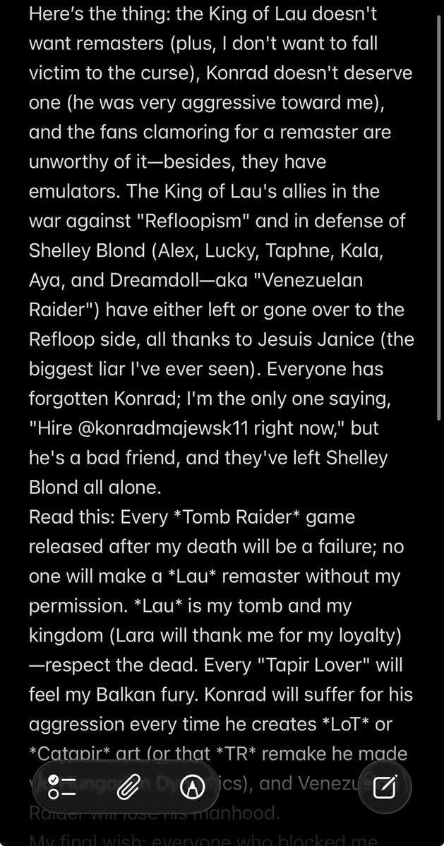 JesuisJanice's tweet photo. Lararomanian is sending me dms saying he will commit sv1c1de because LAU remasters are real😭. 

This is very serious, this guy really has schizophrenia or something. He thinks he’s cursed everytime he sees sth related to Legend and needs HELP ASAP

If someone knows him, help him https://t.co/PON3s4Crr0