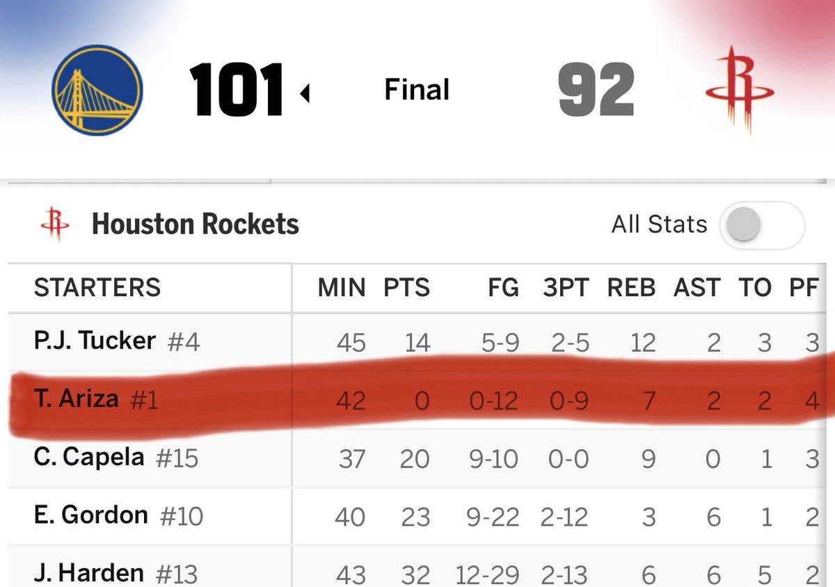 kazman713's tweet photo. @WadexFlash Trevor “WCF Game 7: 0-12” Ariza said what? https://t.co/chC9HwIMkj