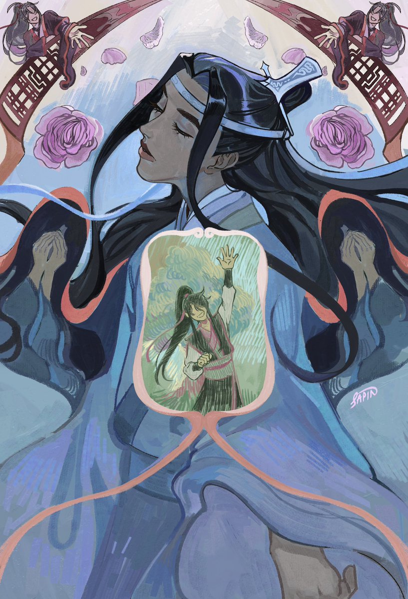 kayasapin's tweet photo. the new mdzs extra got me to finish this 😭🙏 #wangxian https://t.co/xibFVe6Eo9