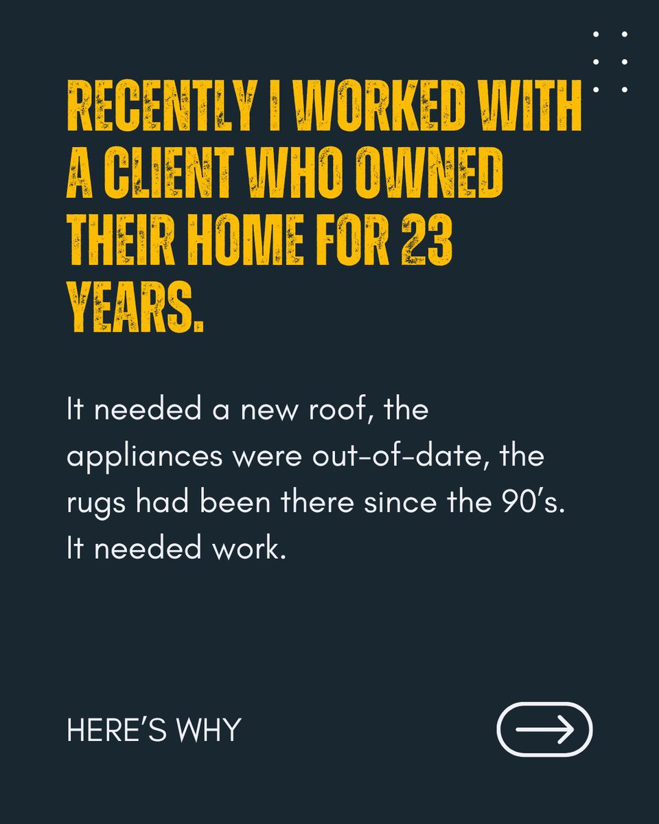 SeldenTual's tweet photo. What if the $20,000 you spend fixing up your home is actually costing you the sale you could have gotten?

I recently helped a homeowner who owned their home for 23 years sell for **$42,000 more than an iBuyer would have paid** without taking on major cosmetic updates. https://t.co/vU4BhUPiMf
