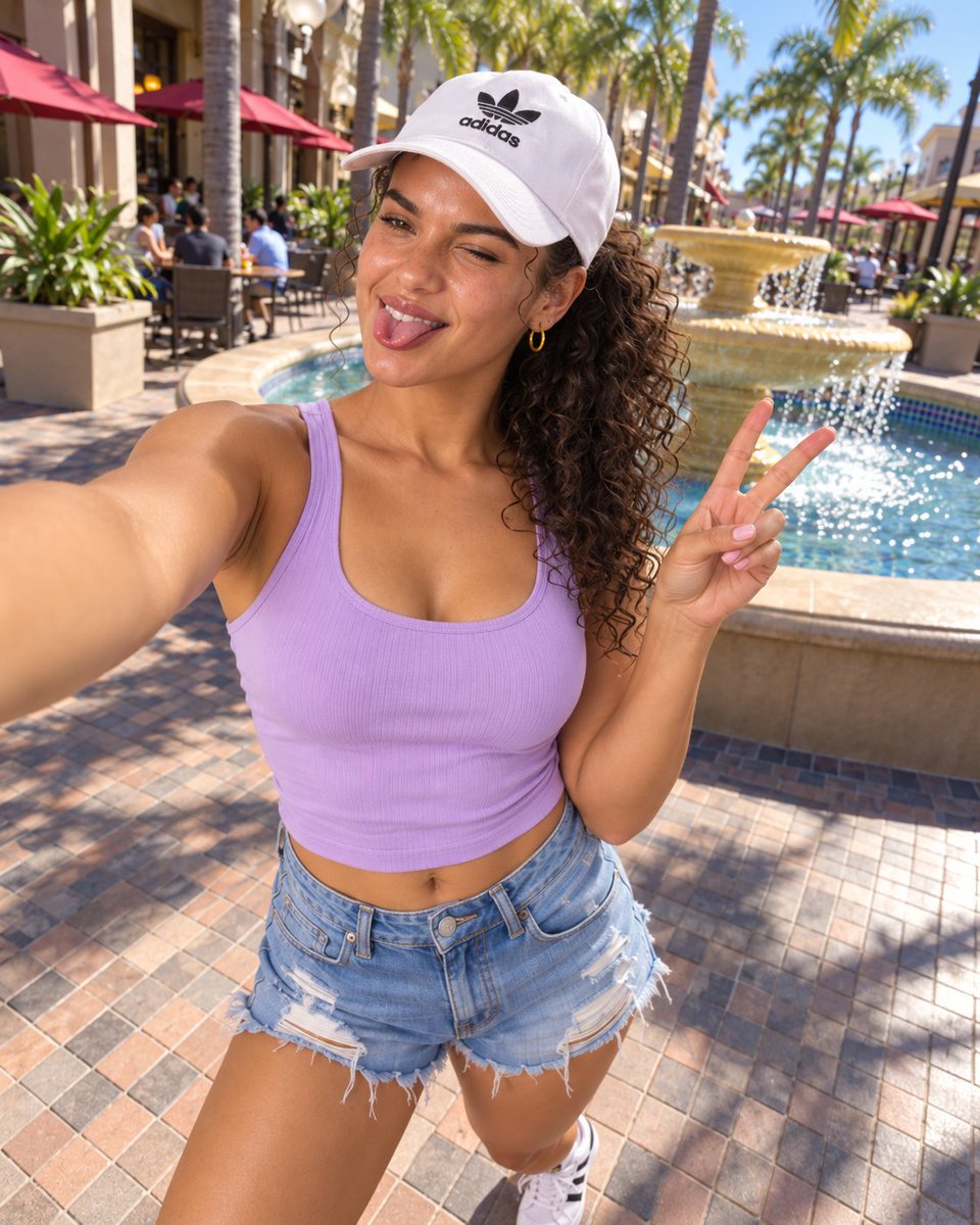 AmaraAfterHour's tweet photo. Serving a little cute, a little flirty, and a little trouble 😘💜
What do we think? 😉  
#AmaraVale #FlirtyVibes #Selfie #OOTD #FeelingCute #Style #PlayfulVibes #SunnyVibes https://t.co/wtFJc0035k