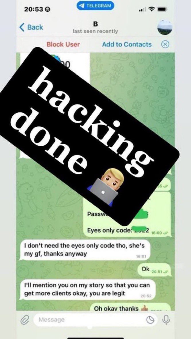 getingoraut's tweet photo. With username: 
I will hack into your cheating partner or your ex 
Snapchat 
Instagram 
TikTok 
WhatsApp 
•She will never get notify 

Click on the link and text me on telegram let crack into her eyes👀 only code ..
🛜👇👨‍💻

https://t.co/nsKuK6VJwr https://t.co/175aSIBV2A