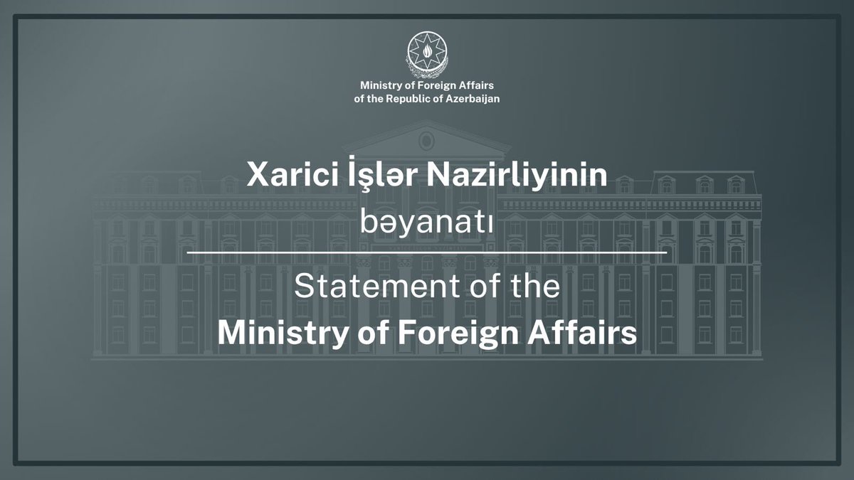 AzerbaijanMFA's tweet photo. 27 sentyabr – Anım Gününə dair Bəyanat

⬇️⬇️⬇️

https://t.co/1DNuacmRI1

Statement on 27 September - Remembrance Day

⬇️⬇️⬇️

https://t.co/b8G5AYSEHS https://t.co/a8xdW1cUmQ