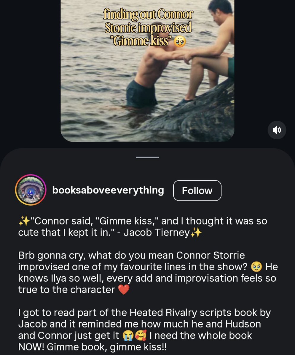 cstorriespain's tweet photo. Una chica que ya ha podido leer "I'll believe in anything" narra que Jacob cuenta que la linea de "gimme kiss" de Connor Storrie fue totalmente improvisada! Una de las frases más recordadas de la serie y la tenemos gracias a sunshine 🥹
📱booksaboveeverithing vía ig https://t.co/dC61FqoseN