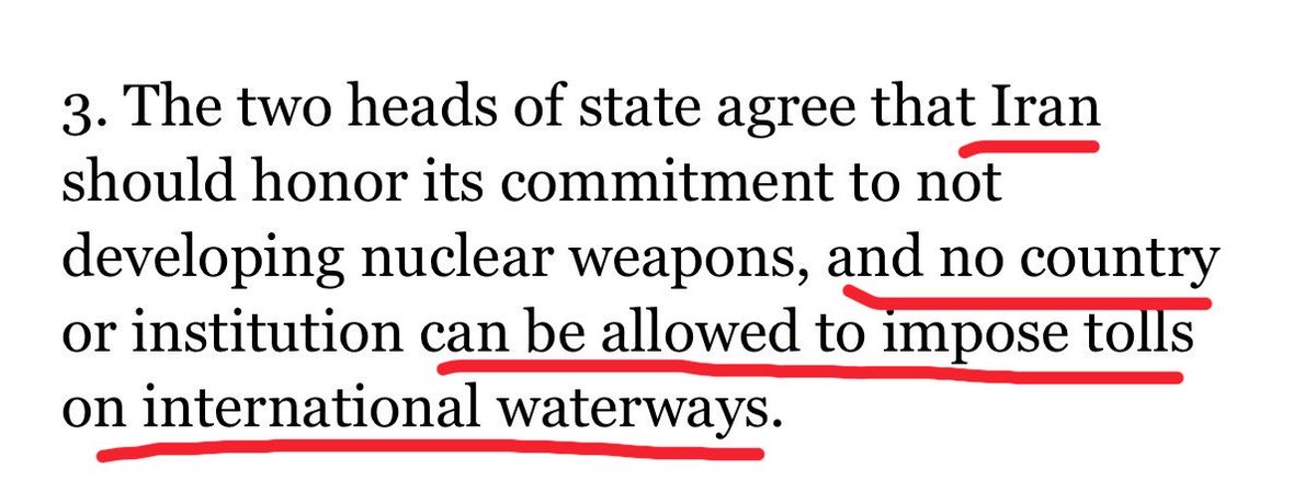 JavierBlas's tweet photo. US-China joint statement after the Trump-Xi visit. Quite interesting that Beijing agreed to the following wording about the Strait of Hormuz. 

Full statement here: https://t.co/NeqS3fJFqU https://t.co/4VDm167FdI