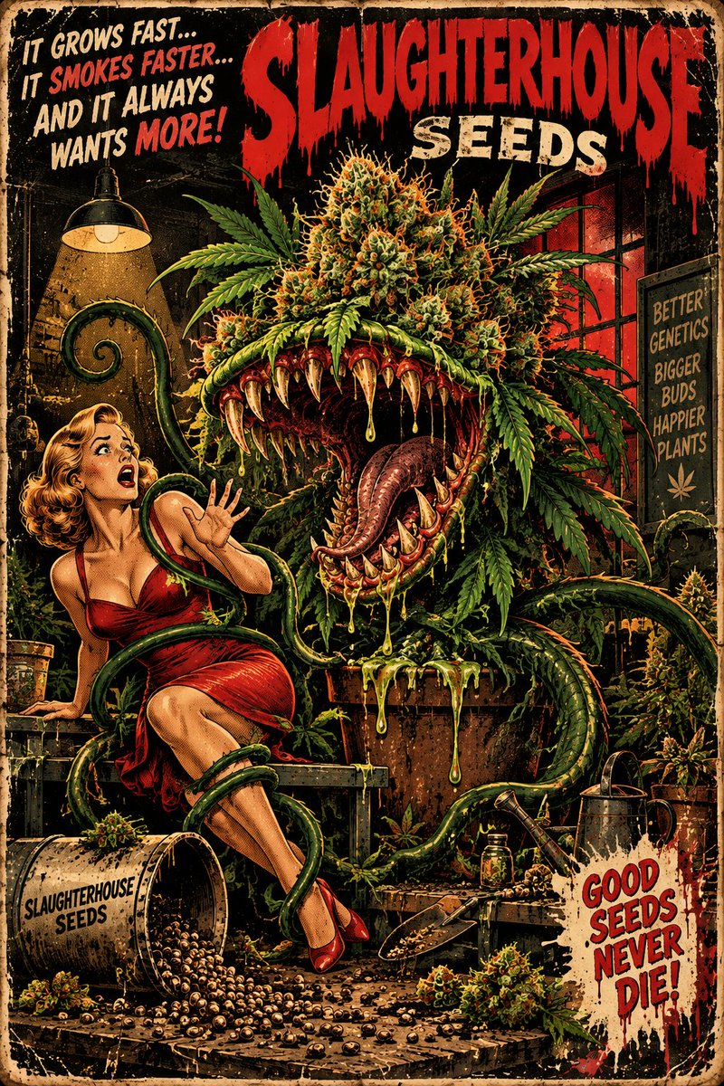 SlaughterSeeds's tweet photo. Slaughterhouse Seed drop coming soon just in time before the ban! https://t.co/ceOxzBQz2K