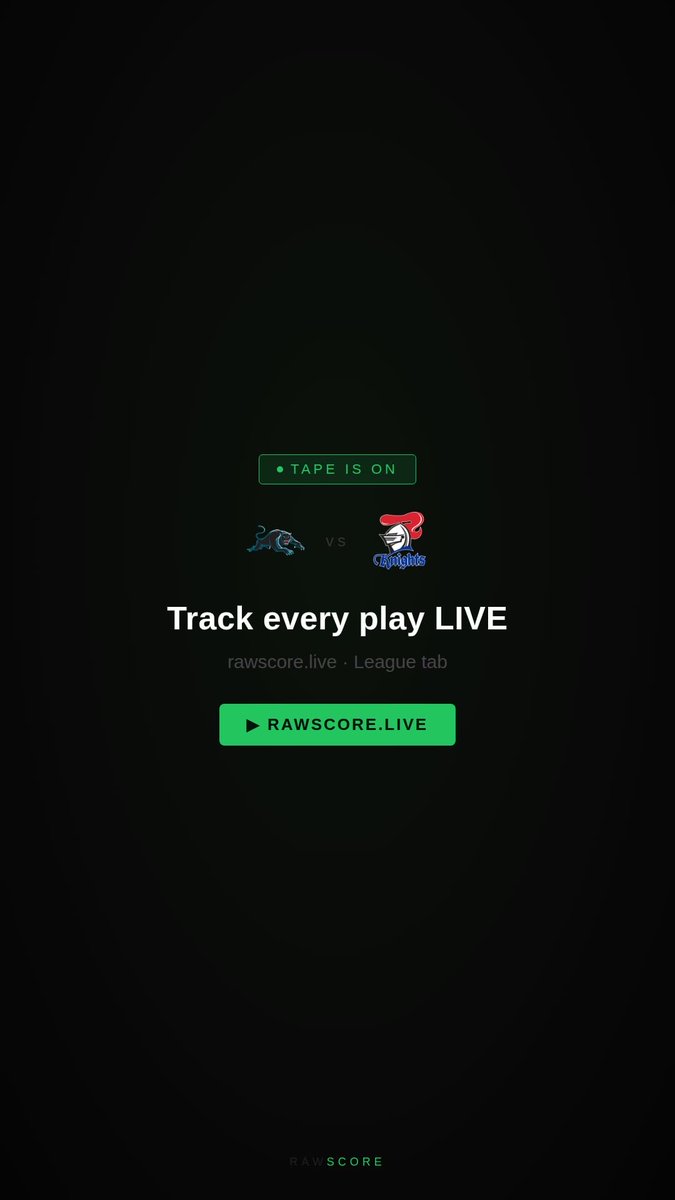 RawScoreLive's tweet photo. TAPE ON. 
Panthers vs Knights, Prelims.

Live board + play-by-play on the League tab. #NRL 

https://t.co/YMJDPx0LXg https://t.co/tuddI5MBI4