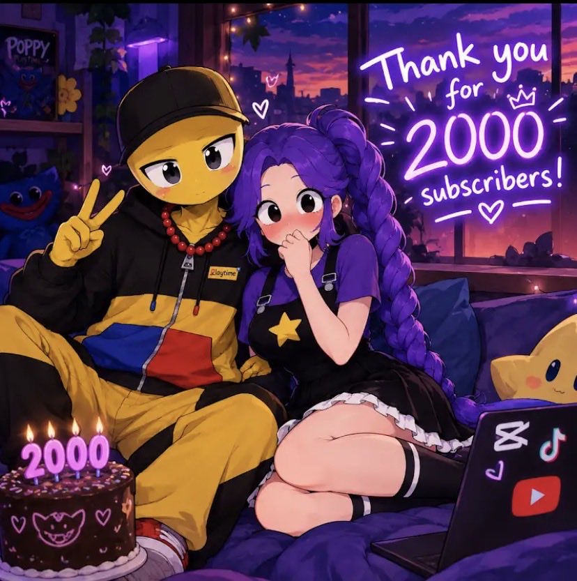 PlayerAngelEdit's tweet photo. Hi everyone! I recently hit 2K subscribers on YouTube, and I want to thank you all even though there aren't many of you on X 😅🤭💛💜 
#ThePlayer #LilyLovebraids #Butcherbraids https://t.co/ag9YgAmcJs