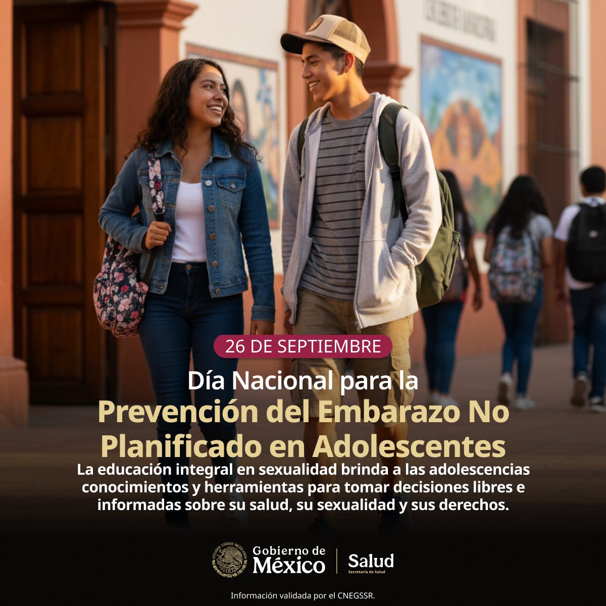 SSalud_mx's tweet photo. 26 de septiembre | Día Nacional para la Prevención del Embarazo No Planificado en Adolescentes

Contar con información basada en evidencia, educación integral en sexualidad y acceso a servicios de salud sexual y reproductiva permite a las adolescencias tomar decisiones libres e informadas sobre su sexualidad y su proyecto de vida.💜🧑🏻‍🤝‍🧑🏻

Hablar en familia, y con personas de confianza puede ser una fuente importante de apoyo. Además, las adolescencias tienen derecho a recibir información, orientación y servicios de salud sexual y reproductiva confidenciales y respetuosos. 🗣️🤝🏻🩺

Conoce más en:https://t.co/oeYWGkvzTE

Informarte, escuchar y acompañar también es cuidar. 🌱✨