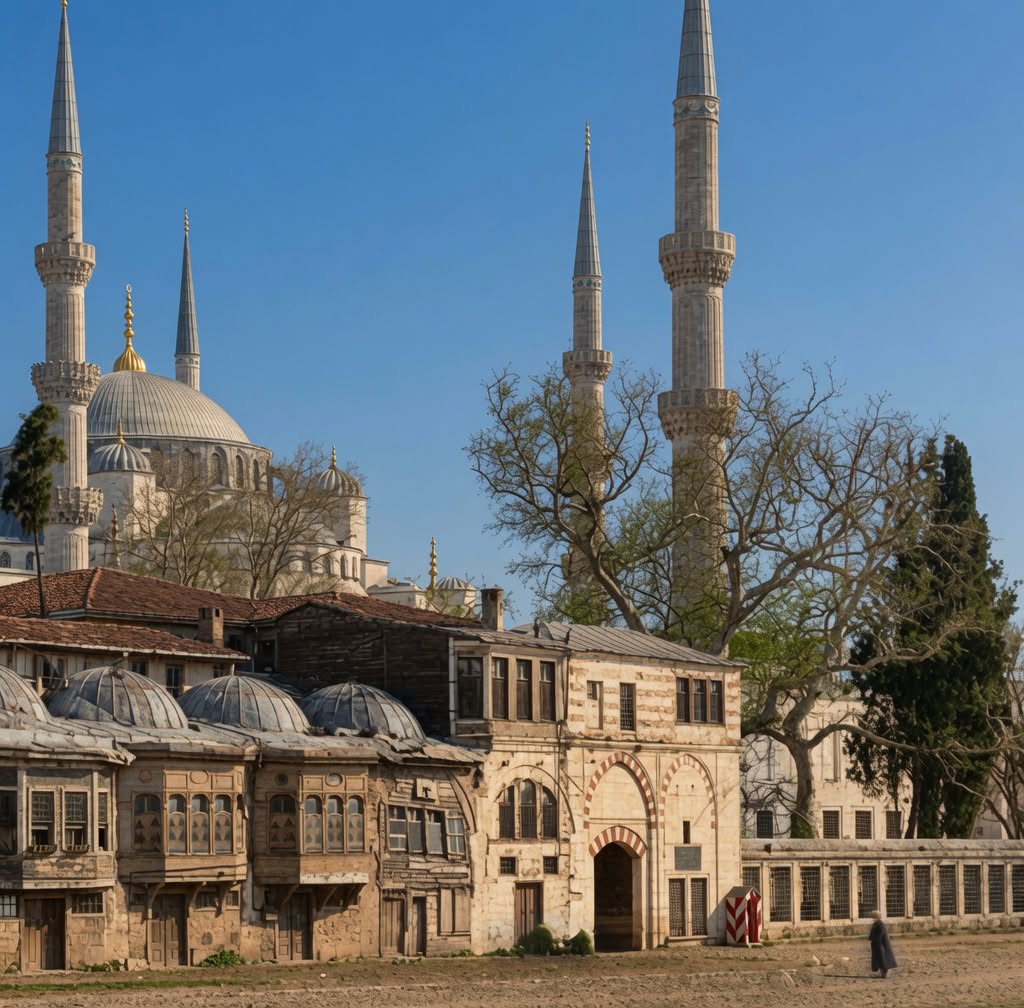 OttomanArchive's tweet photo. 📷 Sultan Ahmed Mosque, Istanbul, c. 1860 (Colorized Photo) https://t.co/NucrEjQiti