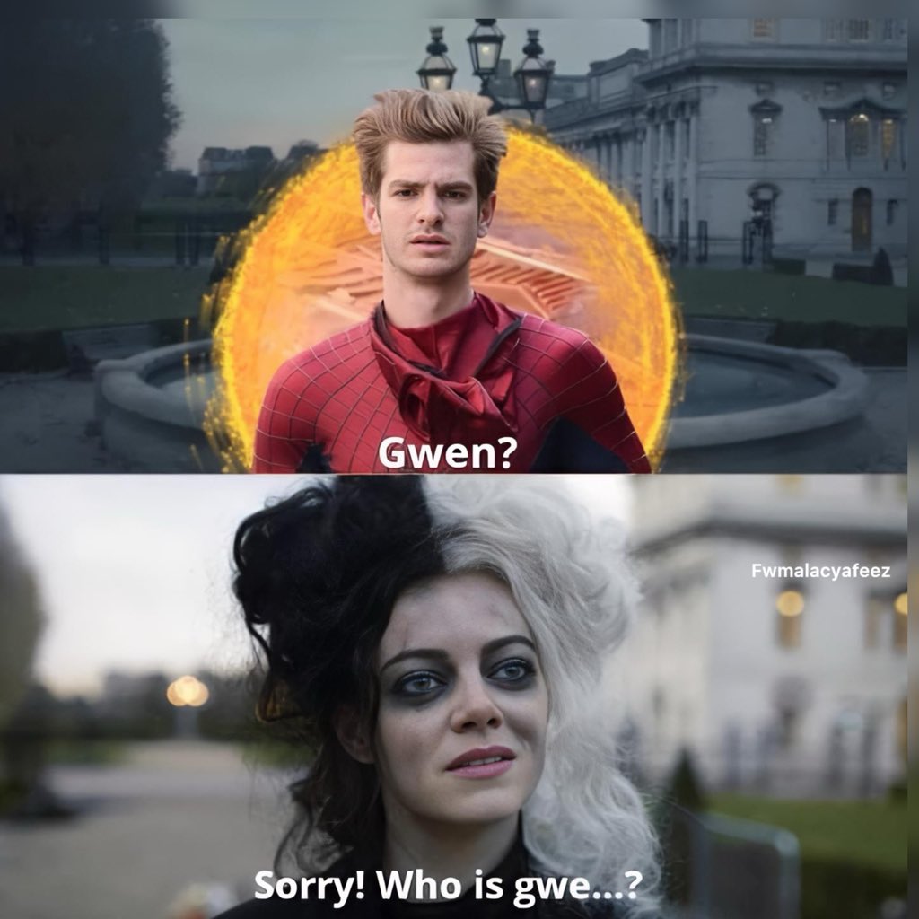fwmalacyafeez's tweet photo. He is still searching for his Gwen across every universe, but she doesn't even remember that name anymore. Pure heartbreak. https://t.co/GBMjjIafcv
