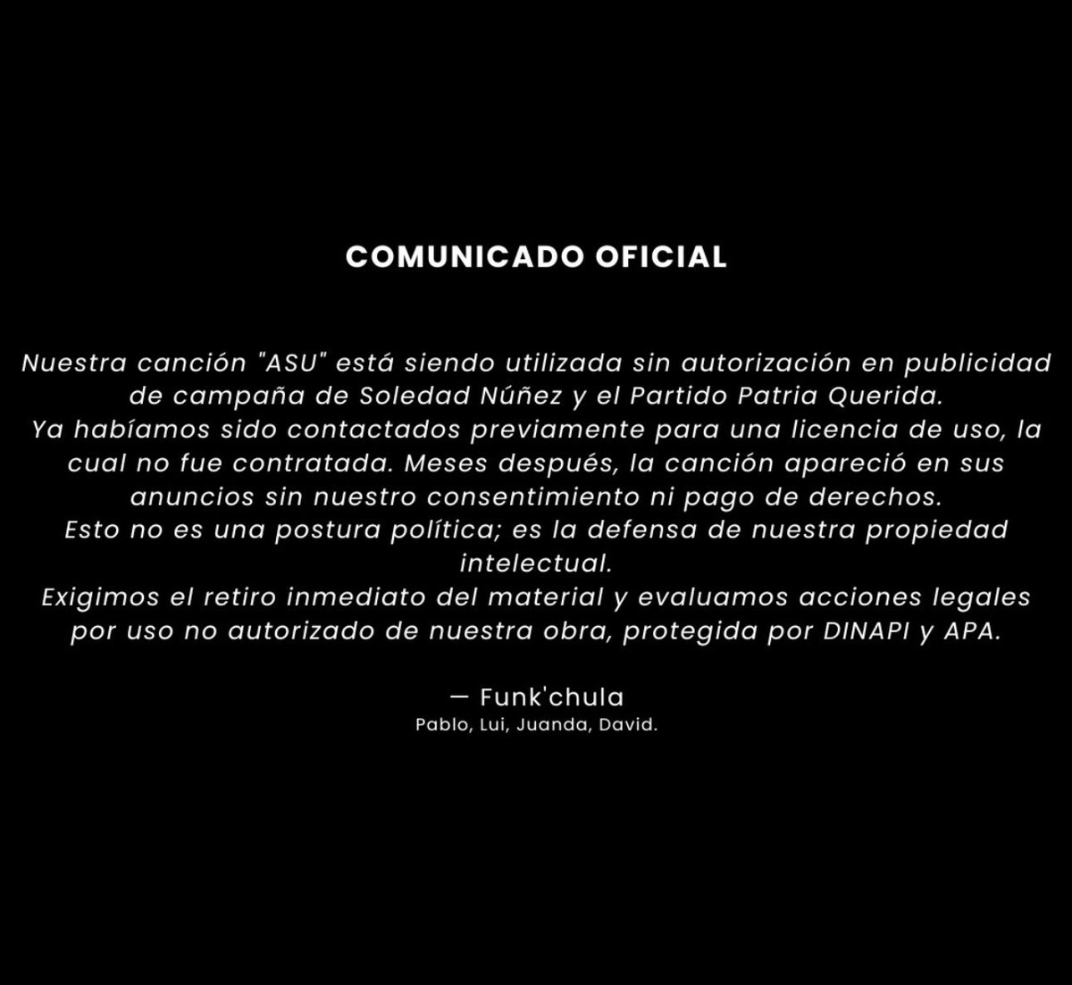rickyalderete's tweet photo. Qué verguënza @solenu. Después quieren vendernos la idea de “hacer las cosas diferentes”. Nambrena. https://t.co/9nFui9Cwfn