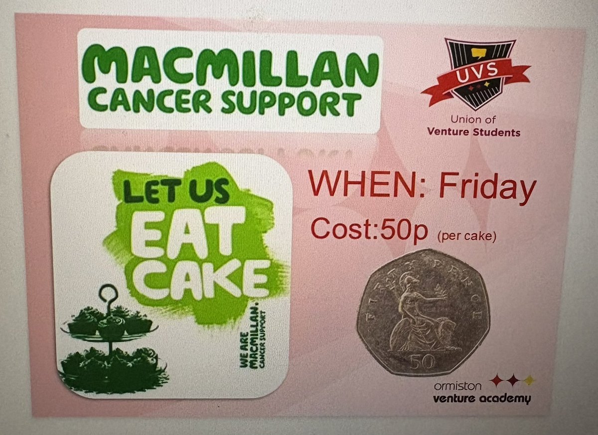 Venture_Create's tweet photo. Cakes galore for @macmillancancer this year with well over £100 raised by students and staff for such a worthy cause @OrmistonVenture the @Venture_SU have done themselves proud! https://t.co/vczFgiY2t7
