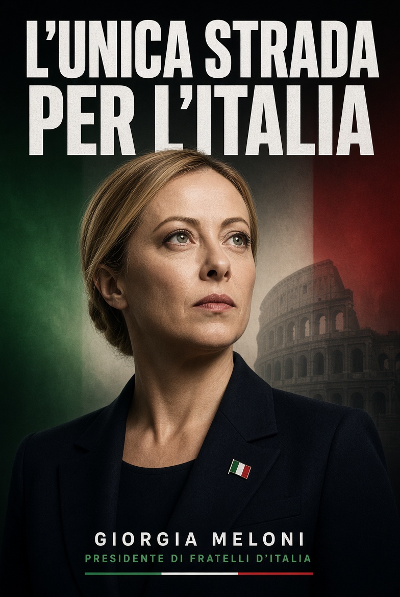Davide0363's tweet photo. A quattro anni dalla vittoria alle elezioni politiche del 2022, Giorgia #Meloni è ancora l’unica strada per l’Italia. 
Viva il #centrodestra, viva #Fdi. https://t.co/UhBLKXMjRo