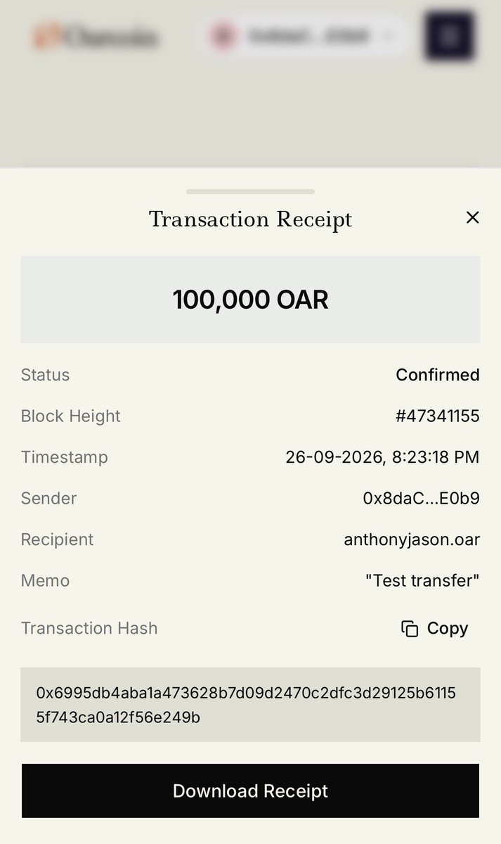 waverchocs's tweet photo. Sent 100,000 test OAR to @Anthony_Jay_3 anthonyjason.oar

So far the test has been great. 🤝🏾 https://t.co/oNyKNSL5uK