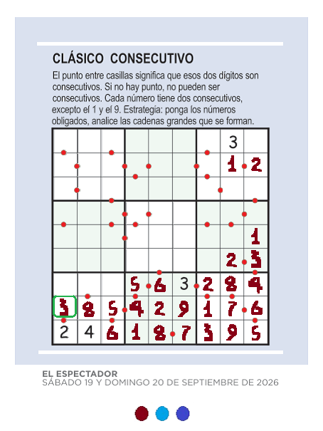 csejairoalberto's tweet photo. @elespectador #YoRecomiendo @fidelcanoco #Pasatiempos #JuegosdeIngenio #GimnasiaMental @IUDIGITAL #SudokuClásicoConsecutivo #Sept2026 @LuisAlirioCalle @wraillo @Jassondelarosai
A propósito de #SaludMental, #Bienestar y #Educación, así se resuelve el Sudoku Clásico Consecutivo de Sept. 20´26: https://t.co/ItC2iBTM5v