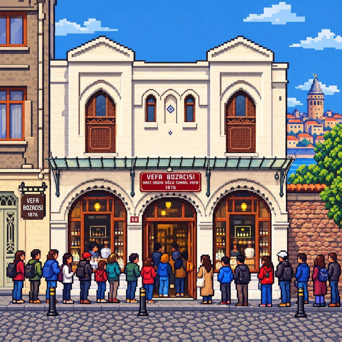 sickbitsio's tweet photo. Vefa Bozacısı, Istanbul — pouring boza since 1876, pixel by pixel 🇹🇷🥤

#pixelart #Istanbul #Turkey #8bitart https://t.co/SXhpojQ1ba