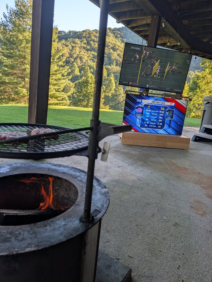 wheehawk's tweet photo. Looking live. Awesome weather day in Cullowhee.  Cats  need to get it going in the second half. @TCEonSGPN https://t.co/nC46rJBDp6
