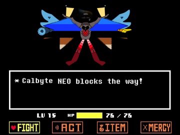 CalbyteEX's tweet photo. Let’s see.. OH WAIT-

* Calbyte NEO blocks the way! https://t.co/hs7mQyjHm9
