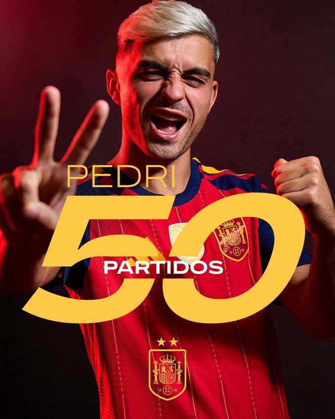Culerscore's tweet photo. 50 CAPS FOR PEDRI. 🇪🇸

Pedri came on today and once again showed exactly why he is so important to this Spain team.

The composure, intelligence and ability to control the tempo were immediately noticeable. When the game becomes chaotic, Pedri has that rare ability to slow everything down, escape pressure and get the team playing again.

And today marked his 50th appearance for Spain at just 23 years old. 👏🇪🇸

Spain have incredible midfield quality, but Pedri brings something different. He doesn’t just play the game he controls its rhythm.

50 caps already. Many more to come.
Ride on Pedri.