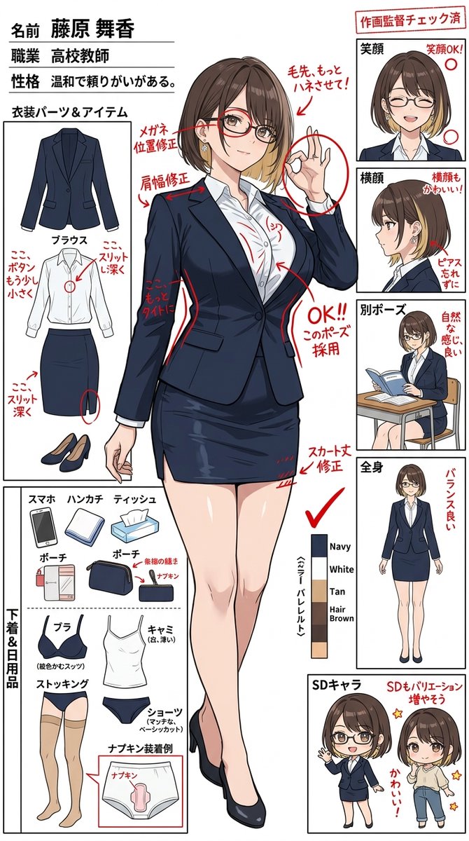 illust_gallery's tweet photo. イラストの裏側、公開します。
今朝の子の設定資料(衣装・小物・表情差分)。

まとめはこちらから
https://t.co/vGlitDjXSa

#AIイラスト #設定資料 #キャラクターデザイン #AIart

📖 彼女たちの日常ストーリーを毎日配信中(無料)
https://t.co/j9fnLOfoon https://t.co/8YmAzTvC80