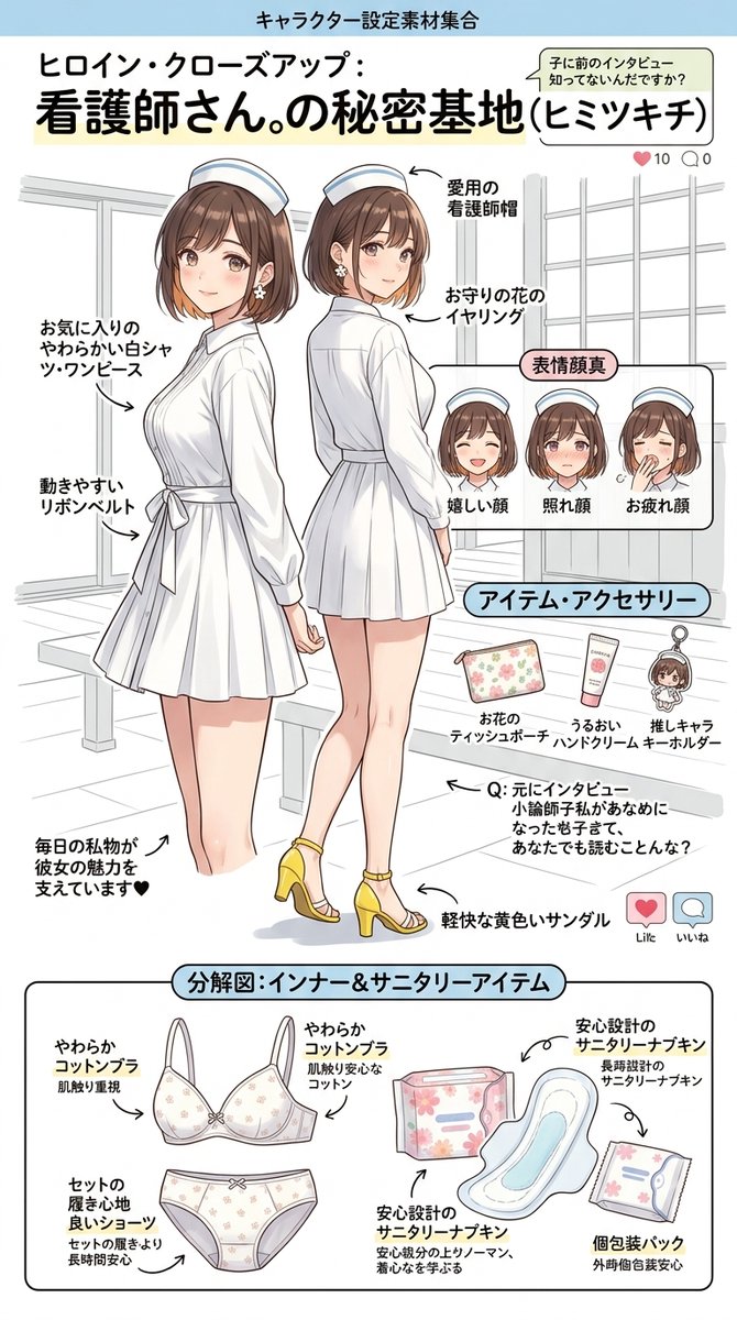 illust_gallery's tweet photo. イラストの裏側、公開します。
今朝の子の設定資料(衣装・小物・表情差分)。

まとめはこちらから
https://t.co/vGlitDjXSa

#AIイラスト #設定資料 #キャラクターデザイン #AIart

📖 彼女たちの日常ストーリーを毎日配信中(無料)
https://t.co/j9fnLOfoon https://t.co/8YmAzTvC80