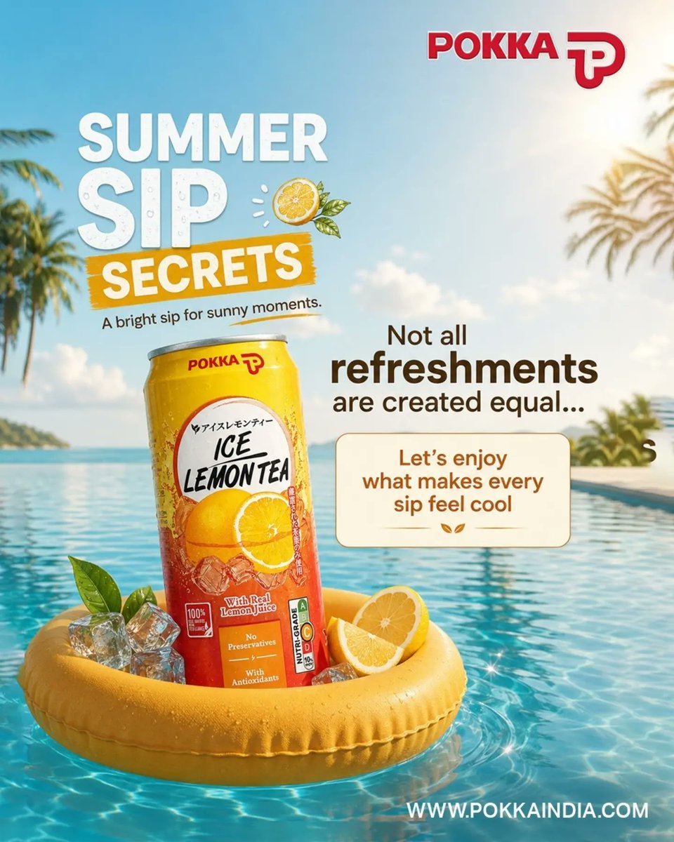 ElbaByrdbn's tweet photo. Not all refreshments are created equal. Pokka Ice Lemon Tea delivers a bright, cool, refreshing sip for sunny moments. Made with real lemon juice and a smooth tea taste, every can feels like a summer break. https://t.co/t5QIu5H3OW