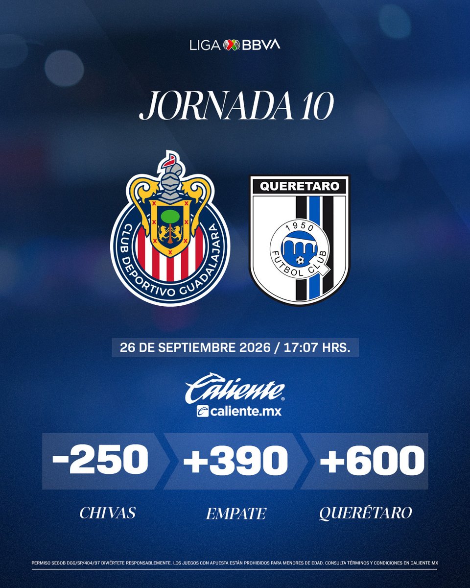 LigaBBVAMX's tweet photo. ¡El Rebaño ante los Gallos en un juegazo! 🐐🆚🐓
¡Regístrate ahora en @calientesports y RECIBE $1,000 DE REGALO para comenzar a apostar! 📲 Da clic aquí: https://t.co/ydZDyHj3Cg
🔥 #MásAcciónMásDiversión | #Momios | #CHIQRO| #J10 | #AP26 https://t.co/ioFecq0TJy