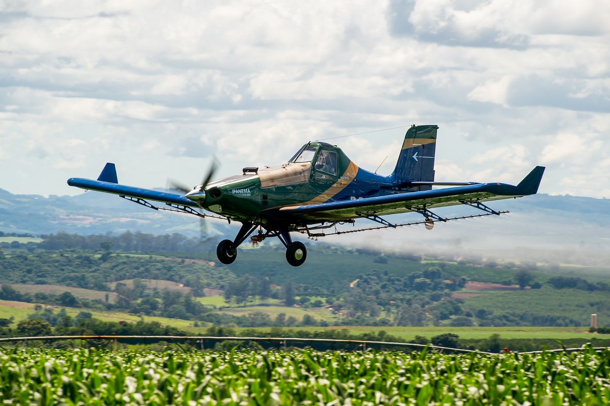 drewcrawford_'s tweet photo. Brazil built a crop-spraying airplane that runs on fuel made from its own fields.

It is called the Ipanema, and Embraer ($EMBJ) has built it in Brazil since 1972.

The name comes from Fazenda Ipanema, the farm near Sorocaba where Brazil trained its first crop-duster pilots.

For decades it flew on aviation gasoline, like nearly every small piston plane in the world.

On October 19th, 2004, Brazil certified a version that flies on ethanol.

Today about three quarters of Brazil's ethanol comes from sugarcane, and more than a quarter comes from corn.

Embraer says it is still the only production airplane in the world that leaves the factory built to fly on biofuel.

Ethanol gives its engine about 7 percent more power, according to the company.

Since then, Embraer has sold more than 570 ethanol Ipanemas and converted more than 210 older ones from gasoline.

The plane now burns fuel made from the same crops it flies over.

In April 2026, Brazil's crop aviation association reported that aviation gasoline had jumped 67 percent, to almost R$14 a liter.

Ethanol rose about 7 percent over the same period.

Part of that aviation gasoline is imported, and its price moves with the dollar.

Ethanol is made entirely in Brazil, so an ethanol plane pays most of its fuel bill in reais to a Brazilian mill.

Fuel from cane and corn keeps the cost of flying over Brazilian farms inside Brazil.