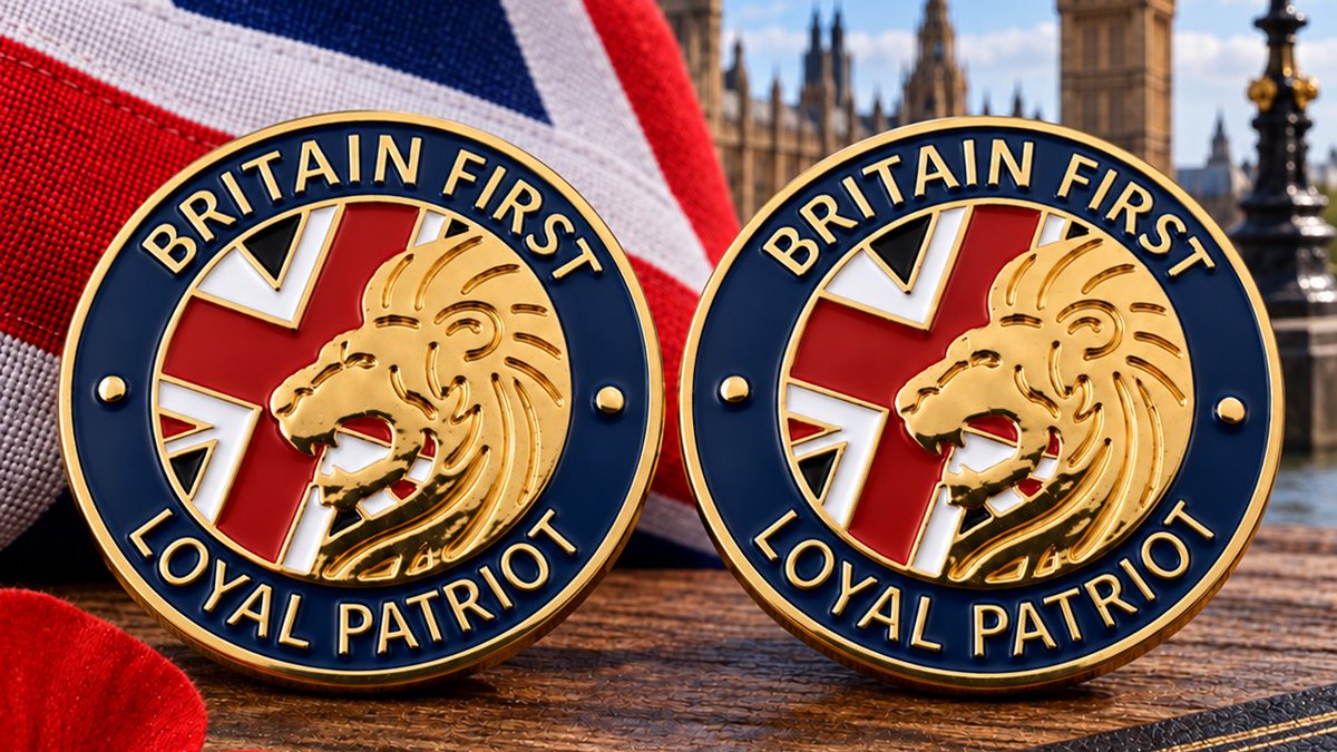BFirstParty's tweet photo. We are British and proud!
Order a new 'Loyal Patriot' badge of the Britain First party.
Wear it with unapologetic national pride! 
Order here: