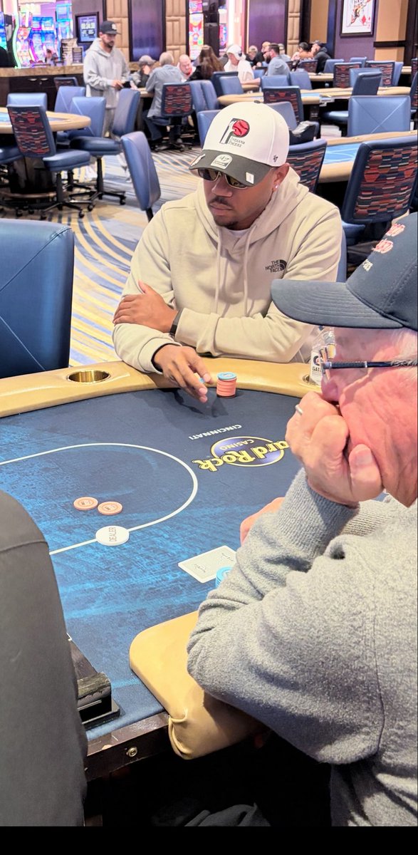 AllInPokerB's tweet photo. 0/2 today in the $400 100k @PokerCincinnati Busted with 10s vs 7s vs QQ AIP. A lil mental fatigue 🥱 Be back for the Main! #Cincinnati #QueenCity #Poker https://t.co/E2OlVlMfgf