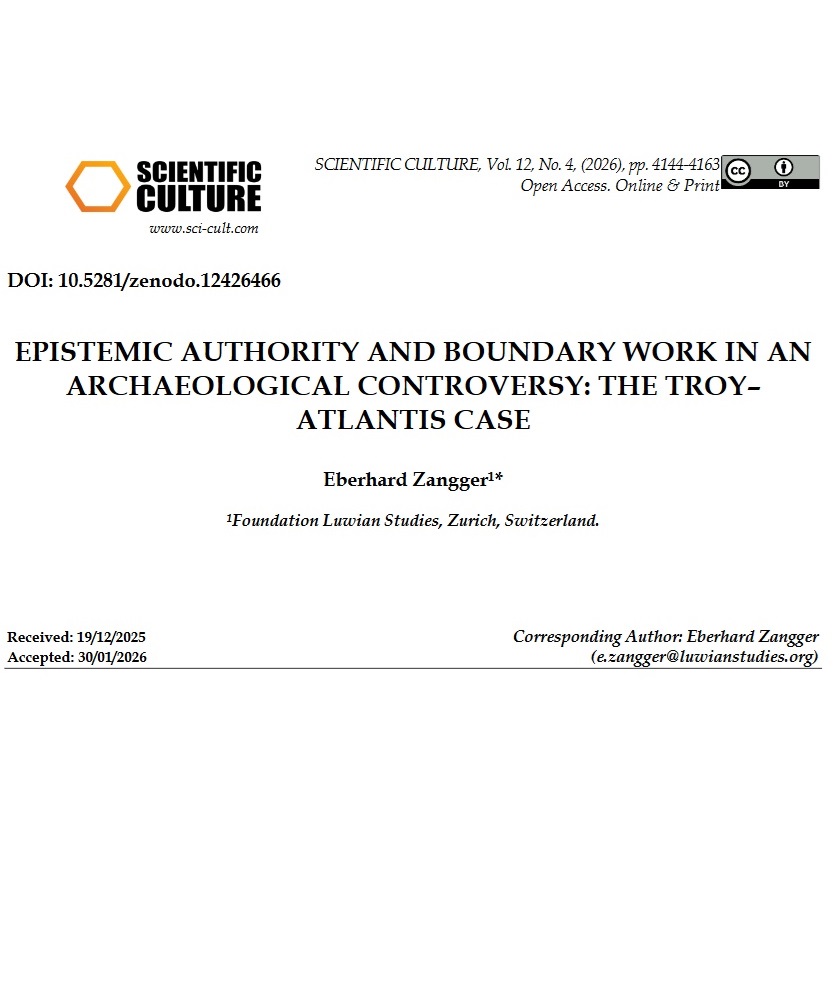 Atlantis_Scout's tweet photo. New publication by Eberhard Zangger: The Troy = Atlantis hypothesis and which academic methods Zangger encountered (scroll down):
https://t.co/YtYxwJbl34 https://t.co/eWaFTNn751