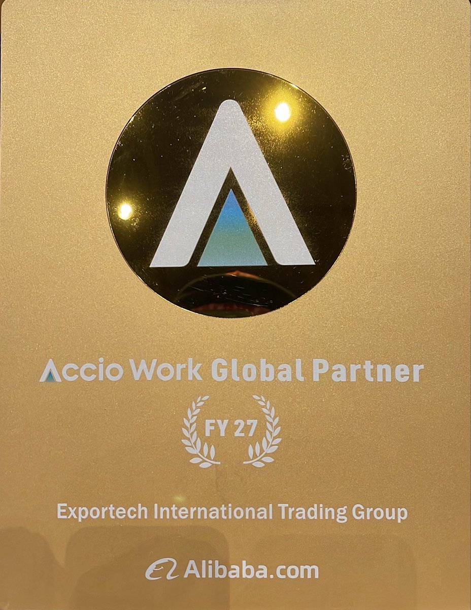 EXPORTECH_'s tweet photo. We are Honored to be awarded FY27 #AccioWork Global Partner.
Connecting #Middle_east #cross_border resources, empowering global trade with #AI, new journey ahead. ✔️

https://t.co/kJJwqQpTCu

#跨境出海 #中东贸易  #外贸数字化 #alibaba https://t.co/1TKgzBGUwI