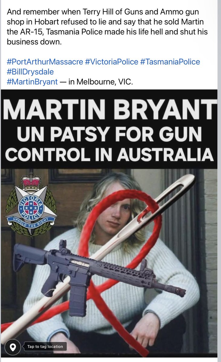susanmc70244621's tweet photo. Great news as Port Arthur was a set up,, the rifle was owned by police 

#portarthurmassacre   #johnhowardportarthur  #martinbryantinnocent https://t.co/isOB3zlKfL