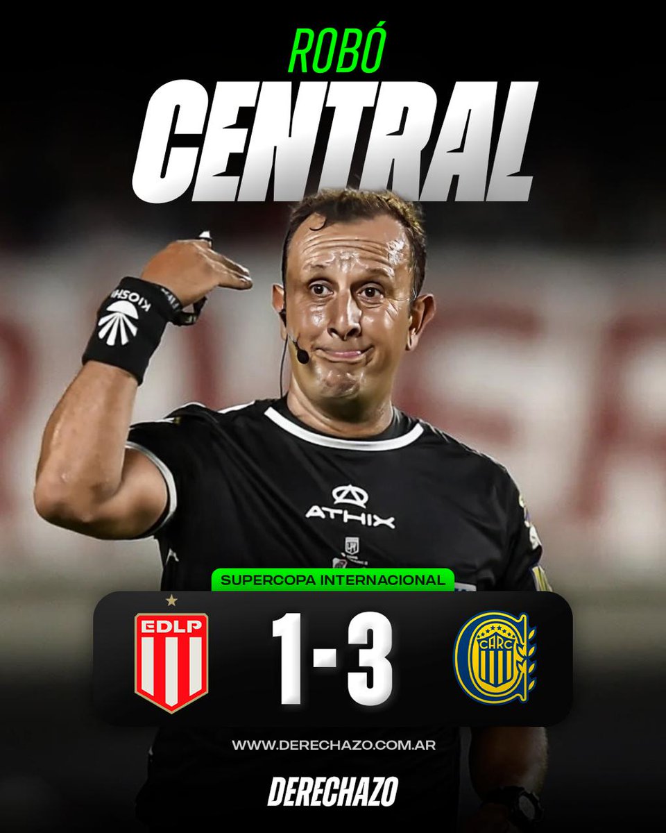 derechazoar's tweet photo. 🇦🇷🚨 OTRA COPA REGALADA A ROSARIO CENTRAL: De la mano de Darío Herrera, Rosario Central le robó a Estudiantes de La Plata en la final de la Supercopa Internacional. https://t.co/LLyhpmhbXE