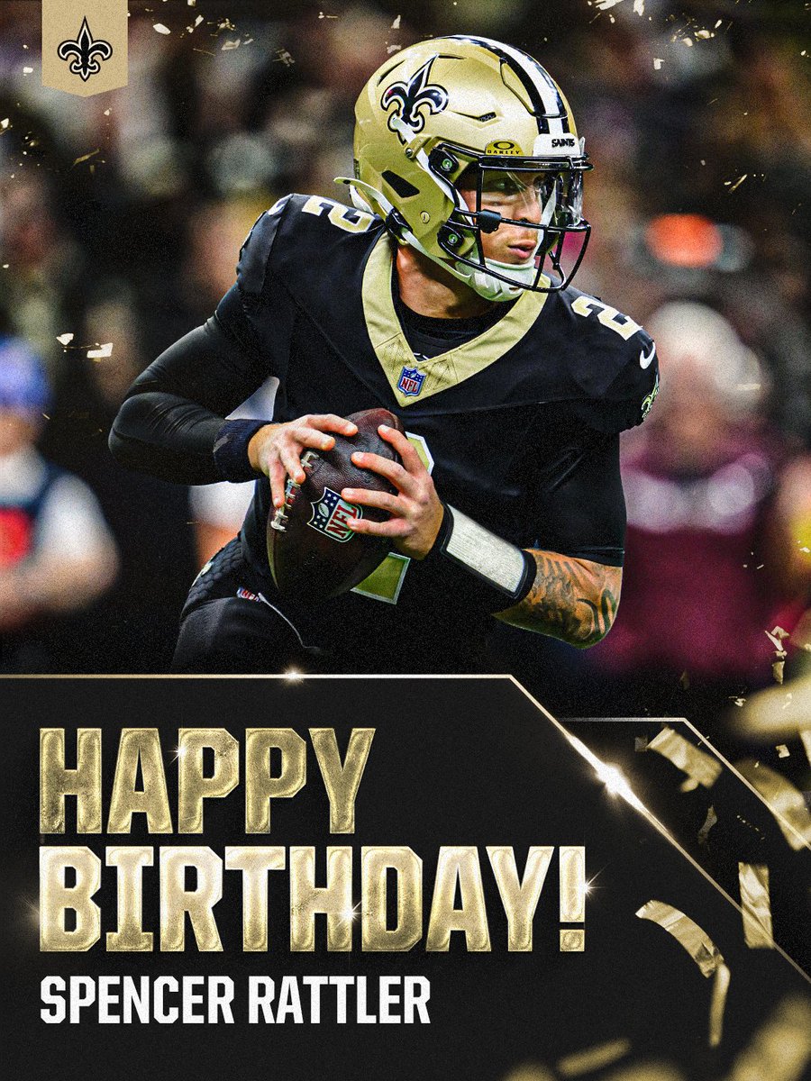Saints's tweet photo. Happy Birthday, Spencer Rattler! 🎉 https://t.co/cfjiwS0Vam