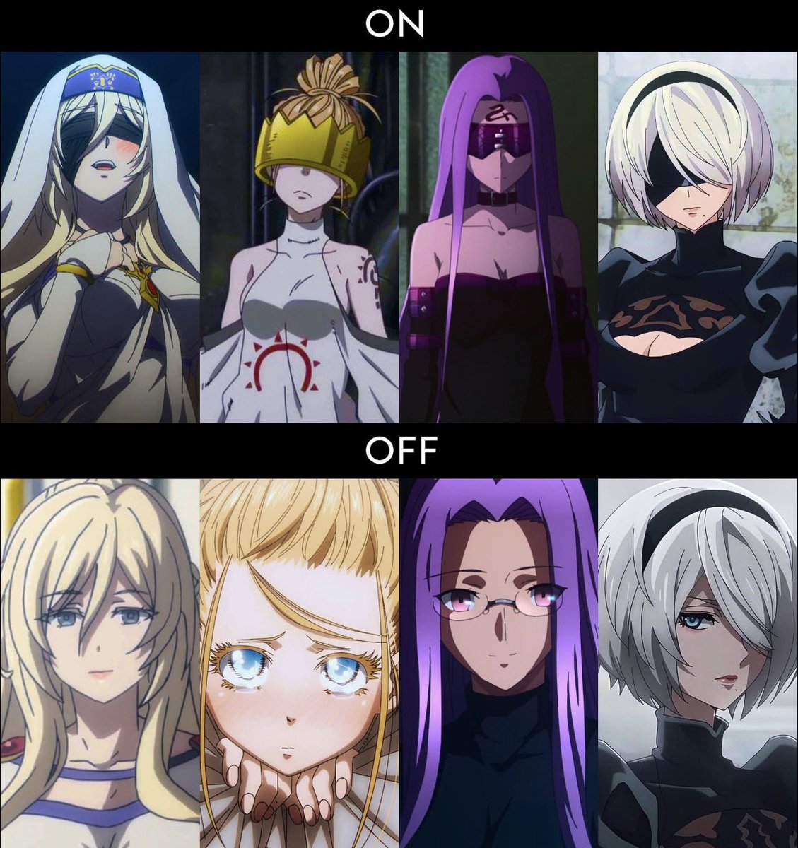AnimeePost's tweet photo. Mask on / Mask off https://t.co/vAduVXw2EE
