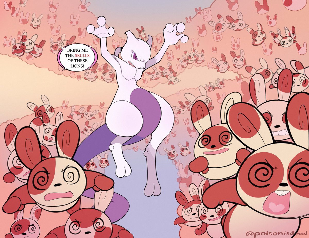 poisonisdead's tweet photo. “1 billion is a lot of lions”

whatever, go my 4 billion spinda army
#mewtwo #spinda #Pokemonartㅤ https://t.co/aOiZoPTYxN