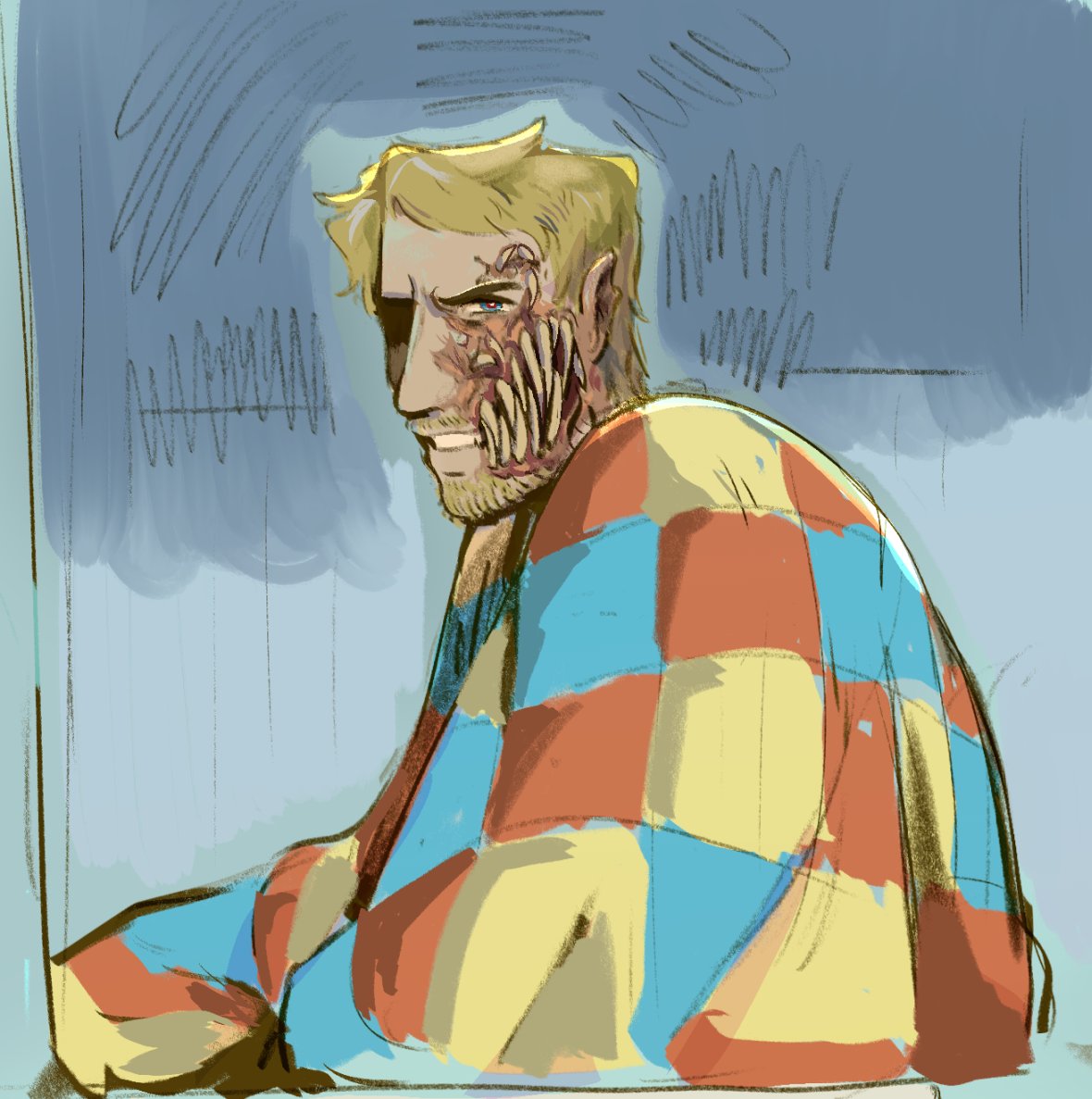 PuffPuffs_3's tweet photo. He can't see without his glasses
Swap AU 
#bloodymary #ironlung #phm https://t.co/Vf9F4wtVEh