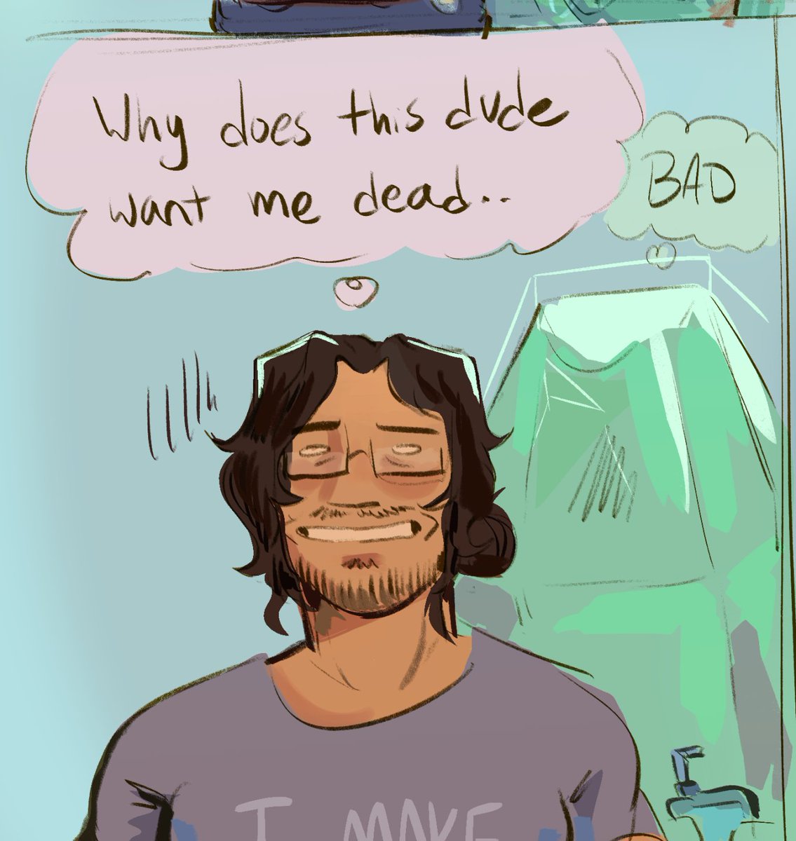 PuffPuffs_3's tweet photo. He can't see without his glasses
Swap AU 
#bloodymary #ironlung #phm https://t.co/Vf9F4wtVEh