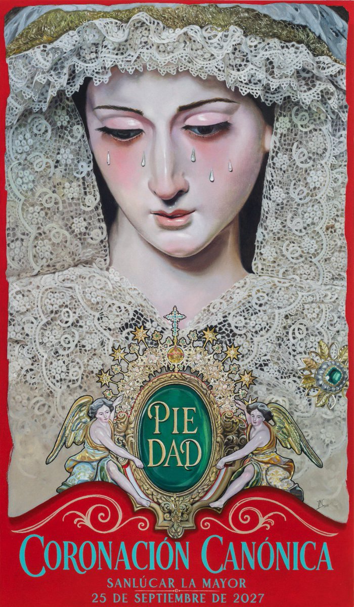 mabernalsanchez's tweet photo. Espectacular cartel de @Jcabreralasso para la Coronación de la Piedad de Sanlúcar la Mayor. https://t.co/tyx87HZ5ZK